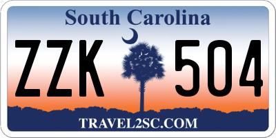 SC license plate ZZK504