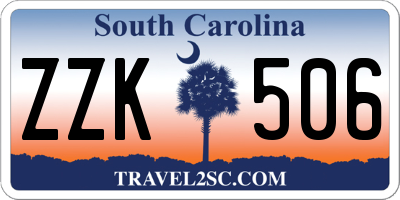 SC license plate ZZK506