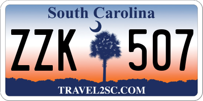 SC license plate ZZK507