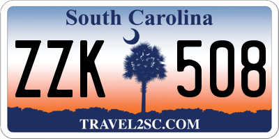 SC license plate ZZK508