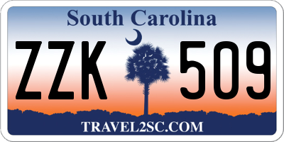 SC license plate ZZK509