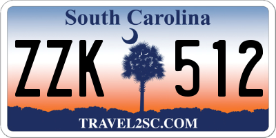 SC license plate ZZK512