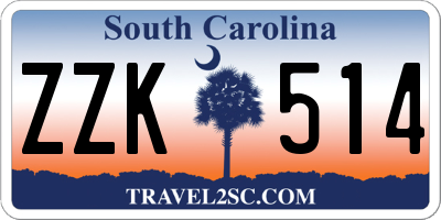 SC license plate ZZK514