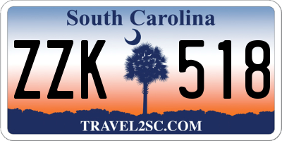 SC license plate ZZK518