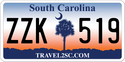 SC license plate ZZK519