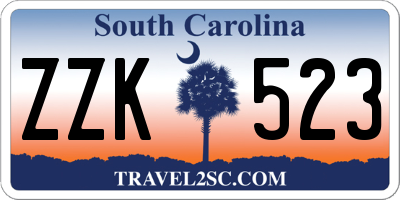 SC license plate ZZK523
