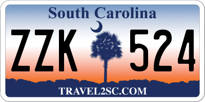 SC license plate ZZK524