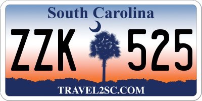 SC license plate ZZK525