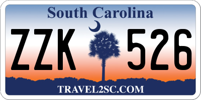 SC license plate ZZK526