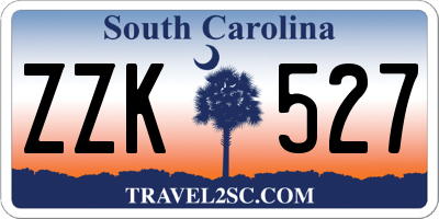 SC license plate ZZK527