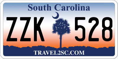 SC license plate ZZK528