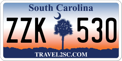 SC license plate ZZK530