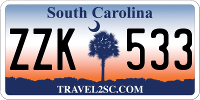 SC license plate ZZK533