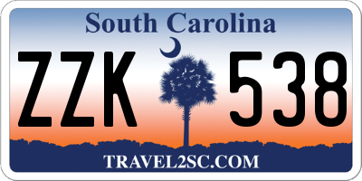 SC license plate ZZK538