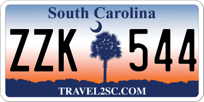 SC license plate ZZK544