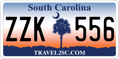 SC license plate ZZK556