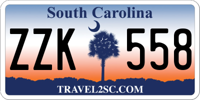 SC license plate ZZK558