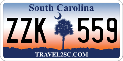 SC license plate ZZK559
