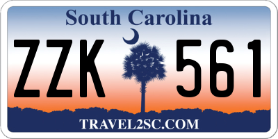 SC license plate ZZK561