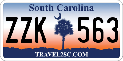 SC license plate ZZK563