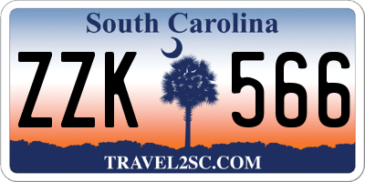 SC license plate ZZK566