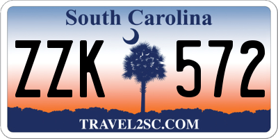 SC license plate ZZK572