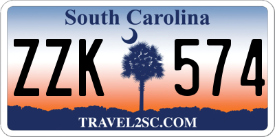 SC license plate ZZK574
