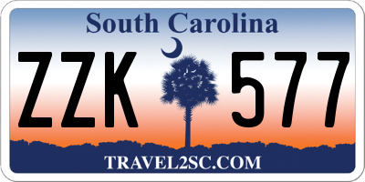 SC license plate ZZK577