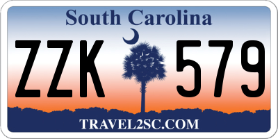 SC license plate ZZK579