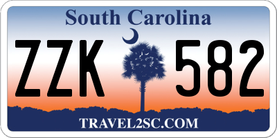 SC license plate ZZK582