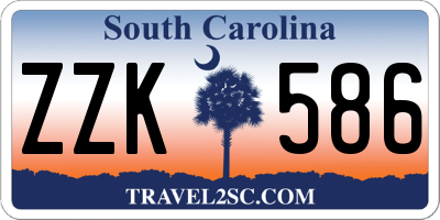 SC license plate ZZK586