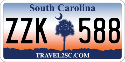 SC license plate ZZK588