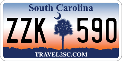 SC license plate ZZK590