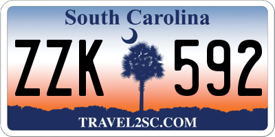 SC license plate ZZK592