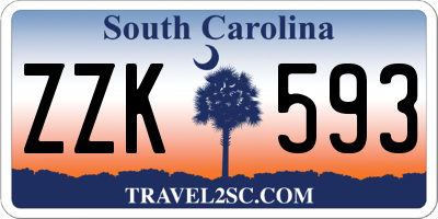SC license plate ZZK593