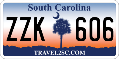 SC license plate ZZK606