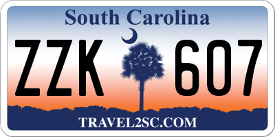 SC license plate ZZK607