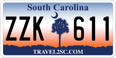 SC license plate ZZK611