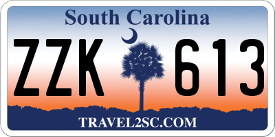 SC license plate ZZK613