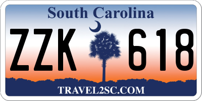 SC license plate ZZK618