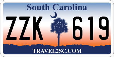 SC license plate ZZK619