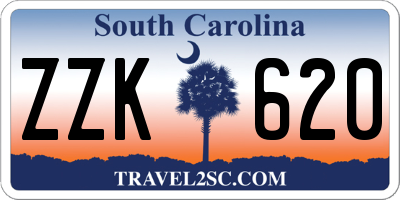 SC license plate ZZK620
