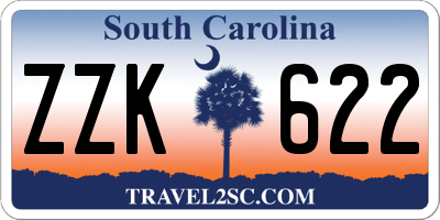 SC license plate ZZK622