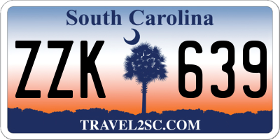 SC license plate ZZK639