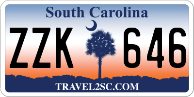 SC license plate ZZK646