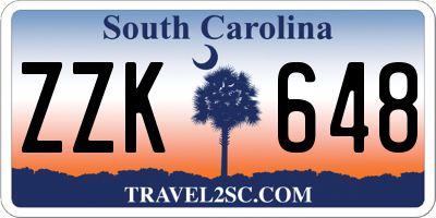 SC license plate ZZK648