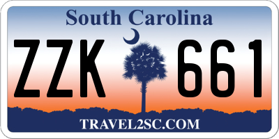 SC license plate ZZK661