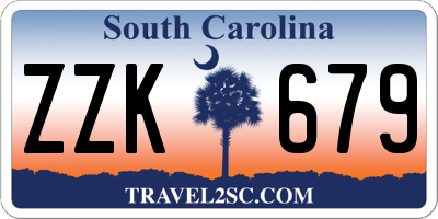 SC license plate ZZK679