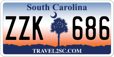 SC license plate ZZK686
