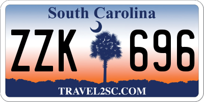 SC license plate ZZK696